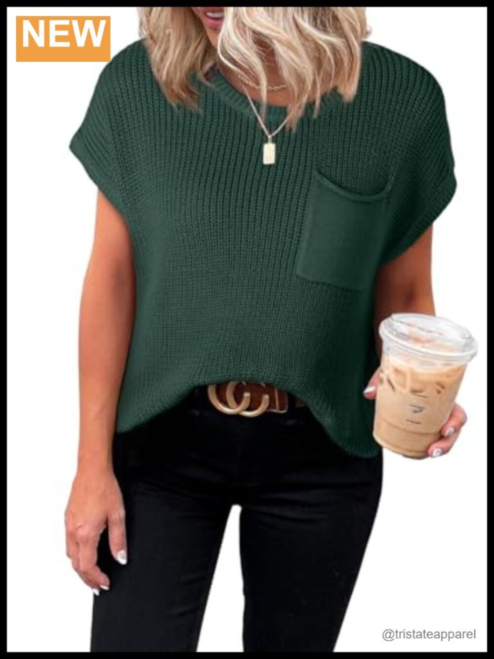 Womens Short Sleeve Tunic Top Loose Fit Knit Pullover Casual Work